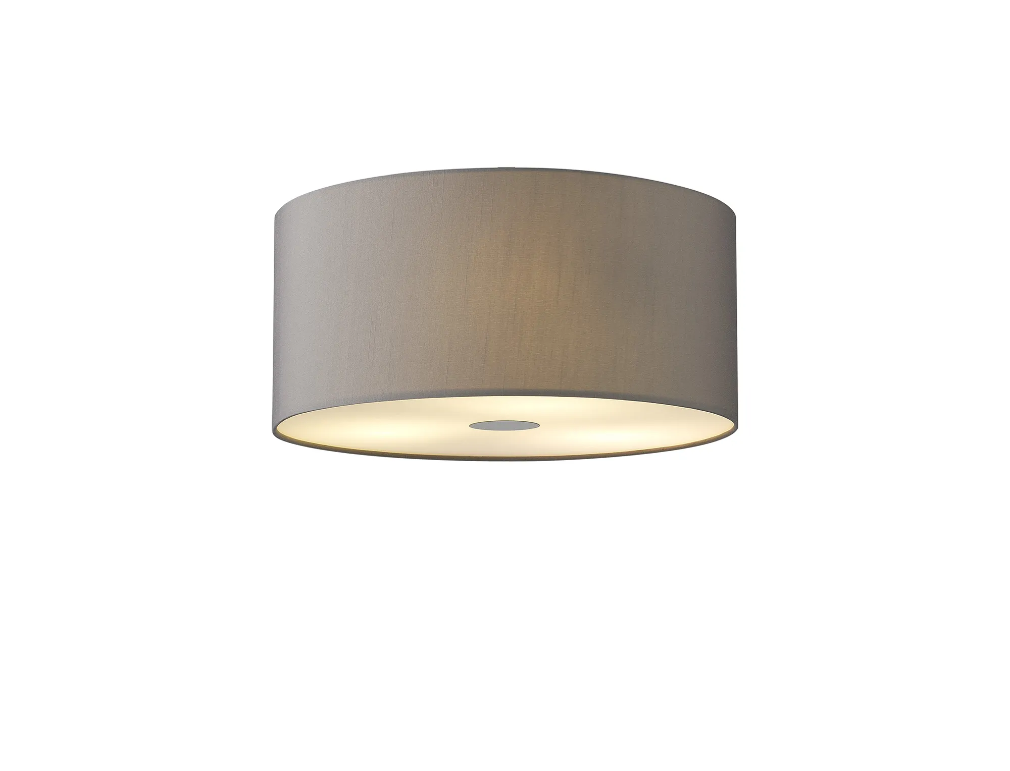 DK1074  Baymont 40cm Flush 3 Light Grey, Frosted Black Detail Diffuser